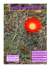 Cactus Explorers Journal