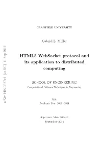 HTML5 Websocket Protocol and Its Application to Distributed Computing