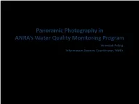 Panoramic Photography & ANRA's Water Quality Monitoring Program