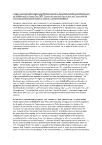 1 Compare and Contrast the Importance of Female Morality In