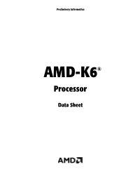 AMD-K6 Processor Data Sheet