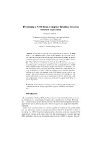 Developing a N400 Brain Computer Interface Based on Semantic Expectancy
