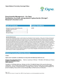 Doxylamine Succinate and Pyridoxine Hydrochloride (Diclegis®, Bonjesta®) Duration Limit