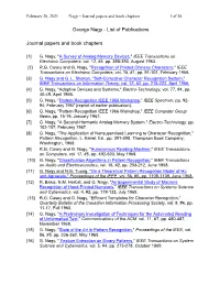 George Nagy - List of Publications