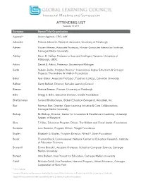 GLC LIST of Those Who ATTENDED