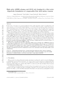 High Order ADER Schemes and GLM Curl Cleaning for a First Order Hyperbolic Formulation of Compressible Flow with Surface Tension