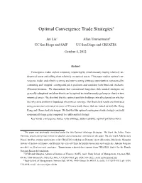 Optimal Convergence Trade Strategies*