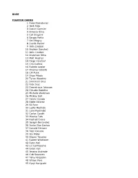 2017 UFC Chrome Checklist