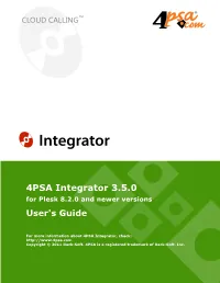 4PSA Integrator 3.5.0 for Plesk 8.2.0 and Newer Versions User's Guide