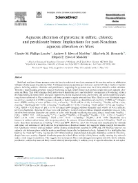 Aqueous Alteration of Pyroxene in Sulfate, Chloride, and Perchlorate Brines: Implications for Post-Noachian Aqueous Alteration on Mars