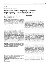 Chip-Based Optical Frequency Combs for High-Capacity Optical