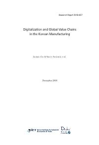 Digitalization and Global Value Chains in the Korean Manufacturing