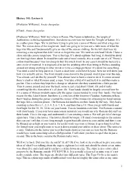 History 341: Lecture 6 [Professor Williams]: Awate Discipulae. [Class
