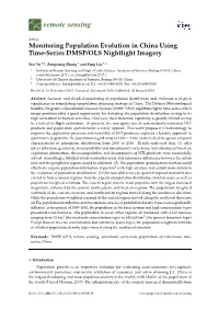 Monitoring Population Evolution in China Using Time-Series DMSP/OLS Nightlight Imagery