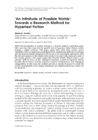 Towards a Research Method for Hypertext Fiction