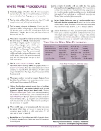 White Wine Instruction