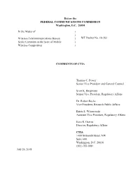 180726 CTIA Comments on Mobile Wireless Competition.Pdf