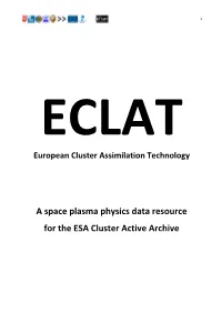 A Space Plasma Physics Data Resource for the ESA Cluster Active Archive