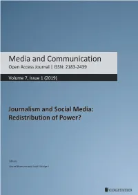Media and Communication Open Access Journal | ISSN: 2183-2439