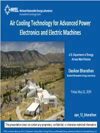 Air Cooling Technology for Advanced Power Electronics and Electric Machines
