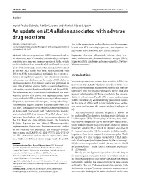 An Update on HLA Alleles Associated with Adverse Drug Reactions
