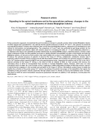 Changes in the Cytosolic Proteome of Aedes Malpighian Tubules