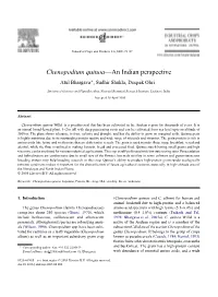 Chenopodium Quinoa—An Indian Perspective Atul Bhargava ∗, Sudhir Shukla, Deepak Ohri