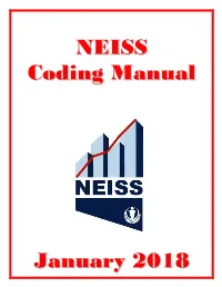 NEISS Coding Manual January 2018