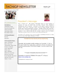 TACNIGP NEWSLETTER Volume 1, Issue 1