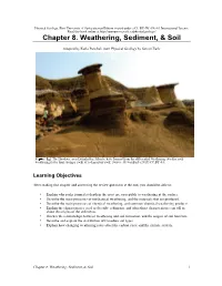 Chapter 8. Weathering, Sediment, & Soil