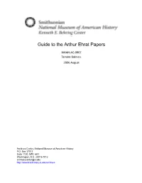 Guide to the Arthur Ehrat Papers