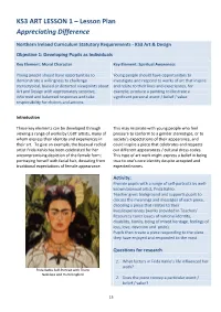 KS3 ART LESSON 1 – Lesson Plan Appreciating Difference