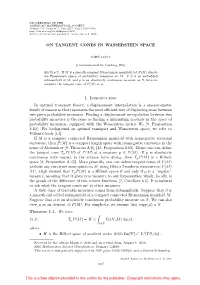 On Tangent Cones in Wasserstein Space