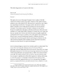 The Idle Argument in Cicero's De Fato