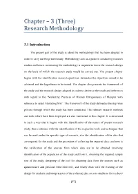 Chapter – 3 (Three) Research Methodology