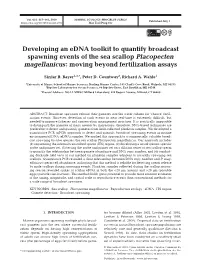 Developing an Edna Toolkit to Quantify Broadcast Spawning Events of the Sea Scallop Placopecten Magellanicus: Moving Beyond Fertilization Assays