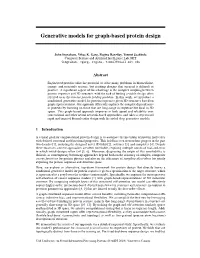 Generative Models for Graph-Based Protein Design