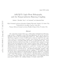 Hep-Ph] 17 Jul 2010 a Transition from Perturbative to Nonperturbative Conformal Regimes at a Momentum Scale ∼ 1 Gev