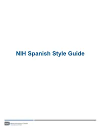 NIH Spanish Style Guide