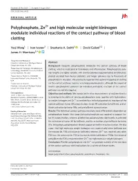 Polyphosphate, Zn2+ and High Molecular Weight Kininogen Modulate Individual Reactions of the Contact Pathway of Blood Clotting
