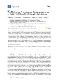 The Mechanical Properties and Elastic Anisotropies of Cubic Ni3al from First Principles Calculations
