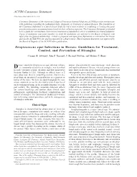 ACVIM Consensus Statement Streptococcus Equi Infections In