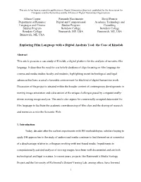 Exploring Film Language with a Digital Analysis Tool: the Case of Kinolab