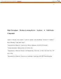 High-Throughput Machine-Learning-Driven Synthesis of Full-Heusler