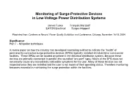 Monitoring of Surge-Protective Devices in Low-Voltage Power Distribution Systems
