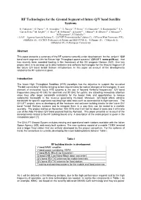 RF Technologies for the Ground Segment of Future Q/V Band Satellite Systems
