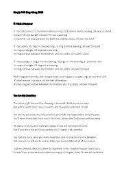 Simply Folk Sing-Along 2018 If I Had a Hammer If I Had a Hammer, I'd Hammer in the Morning, I'd Hammer in the Evening, All Over