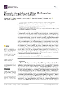 Challenges, New Technologies and Their Use in Plants