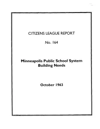 Minneapolis Public School Building Needs (1963)
