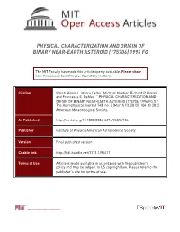 Physical Characterization and Origin of Binary Near-Earth Asteroid (175706) 1996 Fg